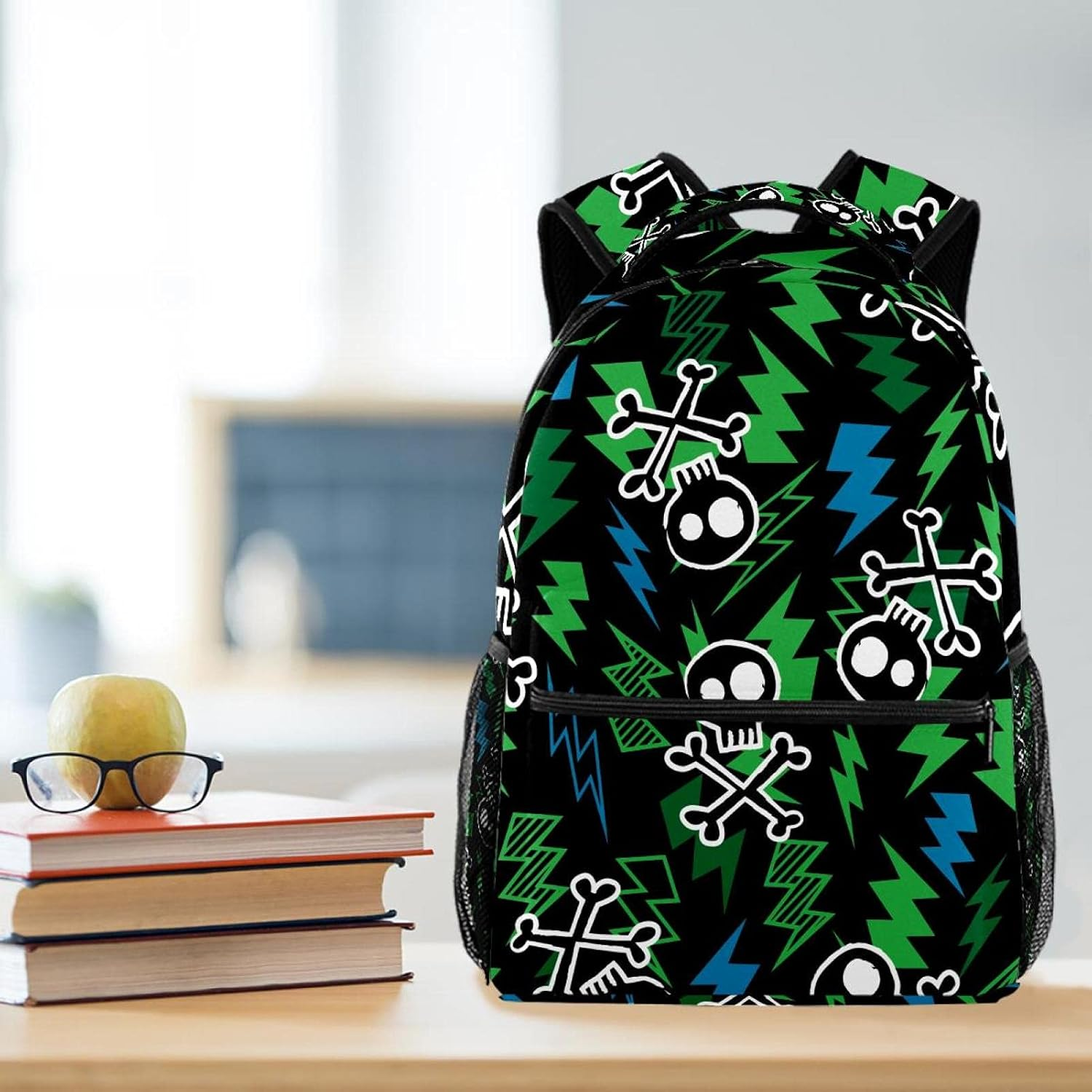 Skull and Bolt Backpack Students Shoulder Bags Travel Bag College School Tote Backpacks