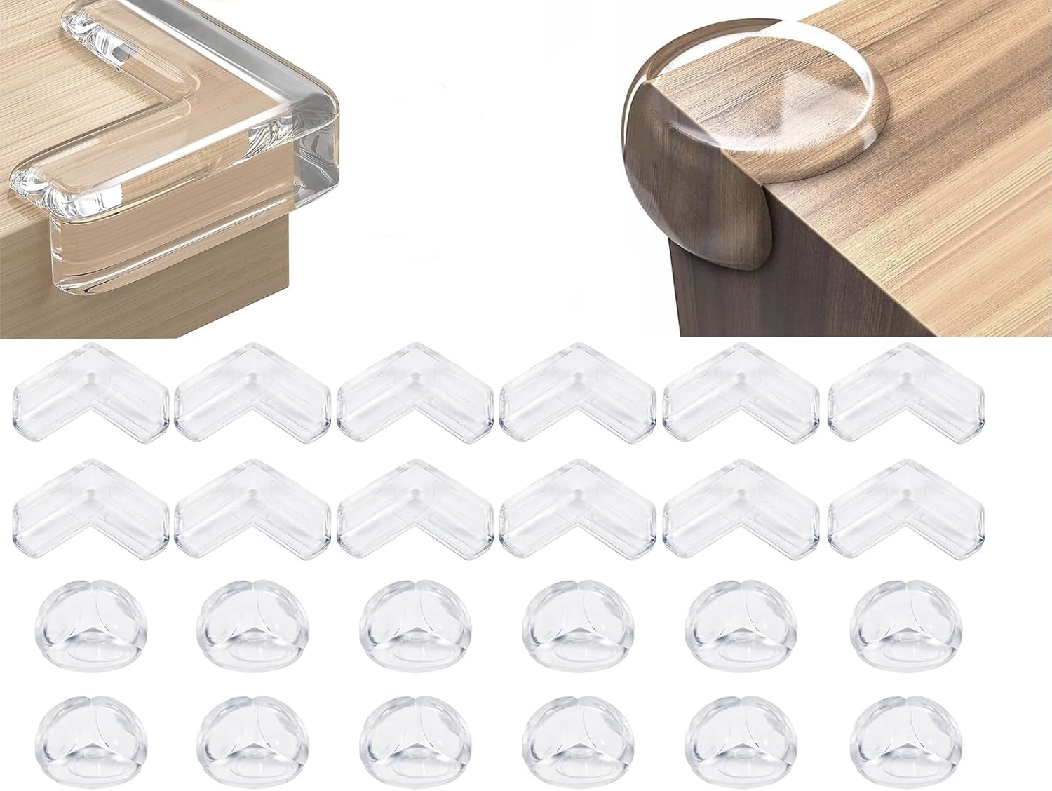 24 Pcs Corner Protectors Guards,Edge & Corner Guards,Baby Corner Protector,Protectors Guards,Furniture Edge Corner Safety Bumpers, Proof Bumper & Cushion to Cover Sharp Furniture & Table Edges image number 3