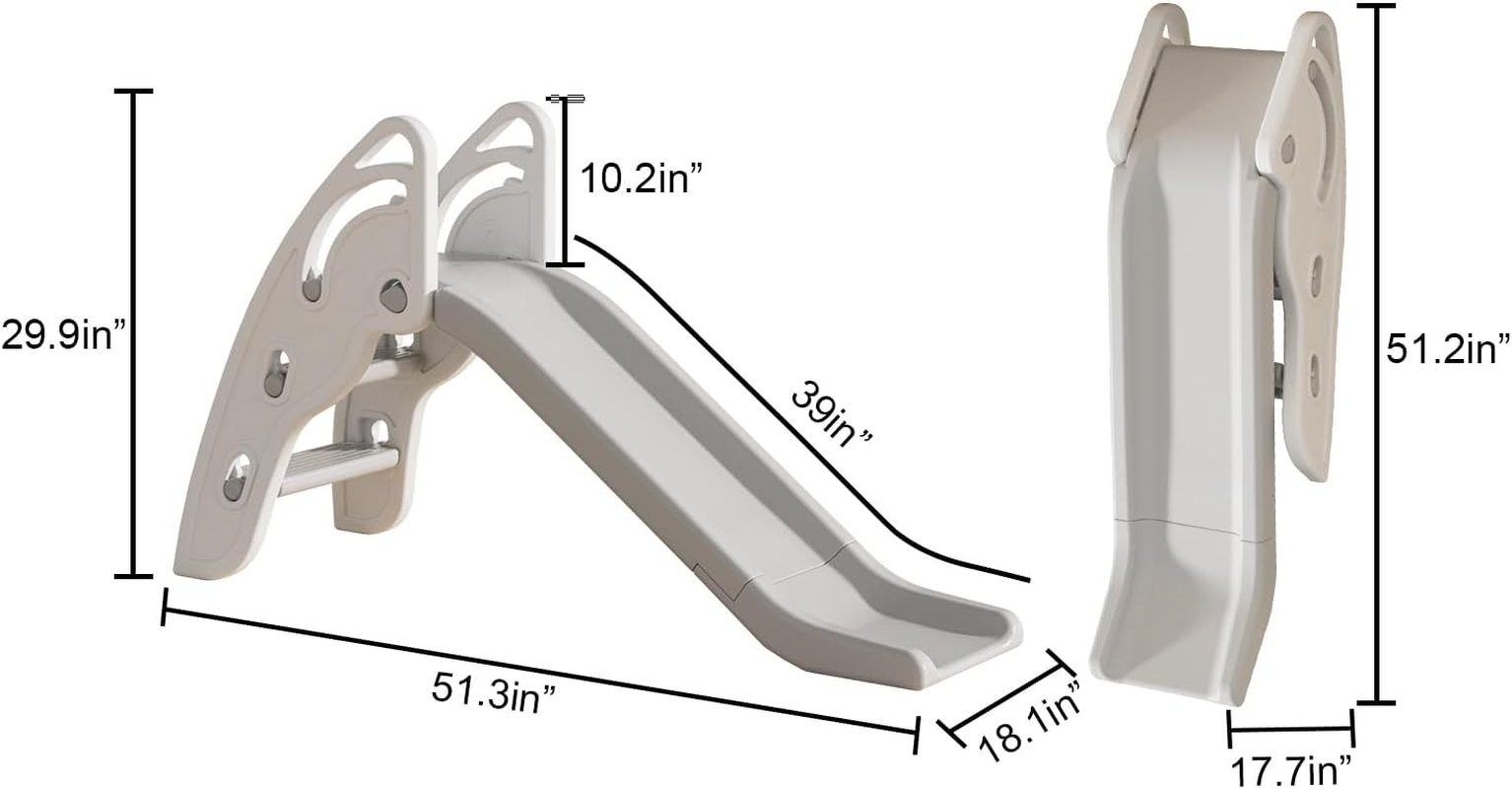 Toddler Slide Large Play Climber Slide Playset with Extra Long Slipping Slope Indoor Slide Kids Slide Toddler Playground Toddler Slide Outdoor Toys for Toddlers (White)&hellip; image number 3