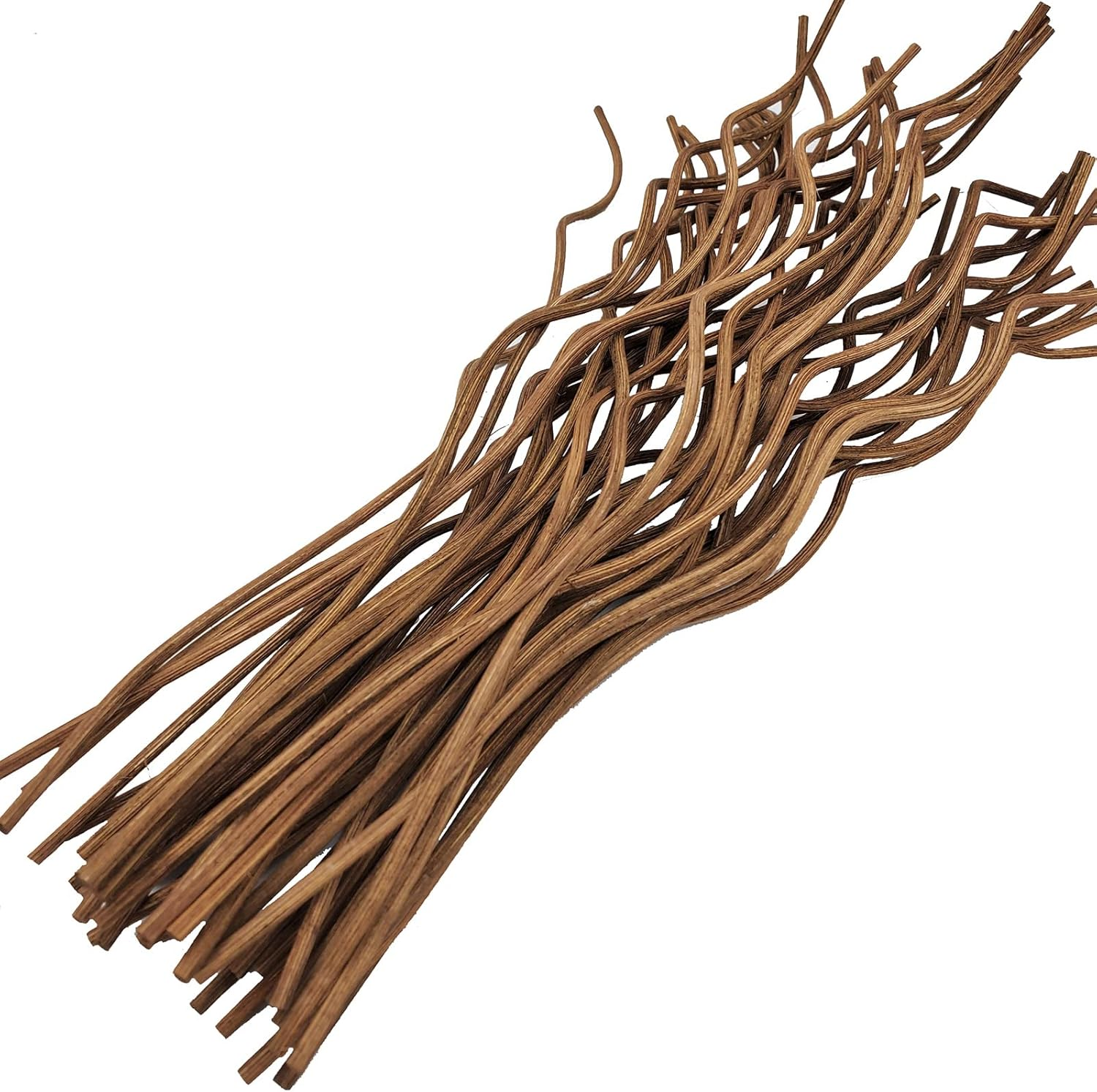 11-Inch Brown Wavy Natural Rattan Reed Diffuser Sticks 50PCS Fragrance Aromatherapy Volatile Replacement Refill(50Pcs Brown) image number 4