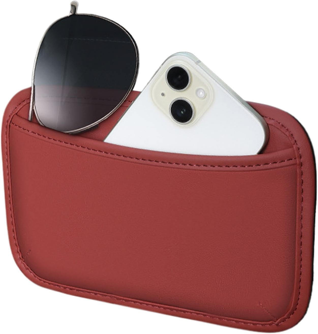 Adhesive Organizer for Car - Adhesive Center Console Storage Pockets | Stylish Car Interior Supplies, Vehicle Cell Phone Pouch for Daily Driving