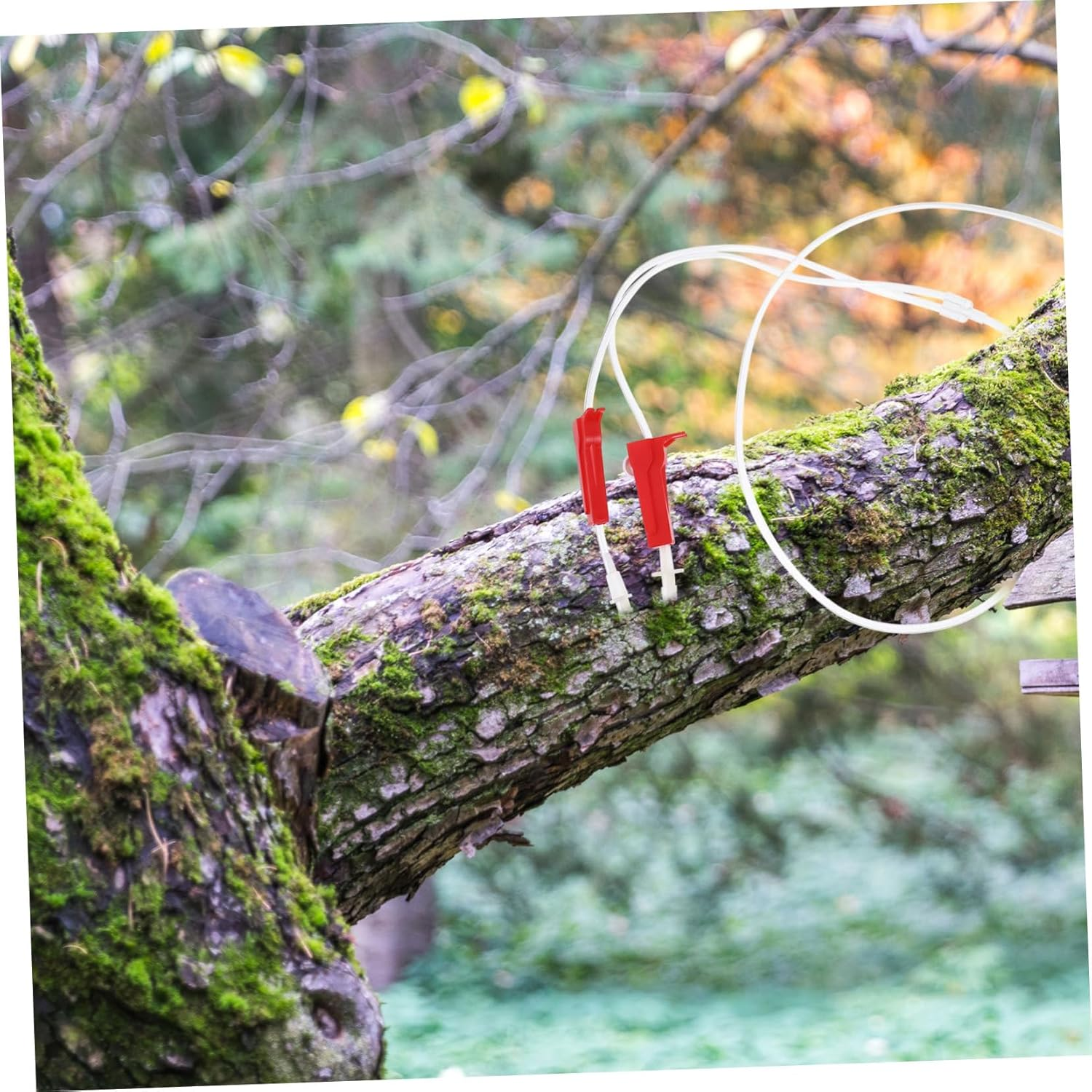 Tree Infusion Bag Tube Drip Irrigation Supplies for Garden 6Pcs Plastic Drip System with Cap and Dual Outlet for Tree and Plant Watering image number 5