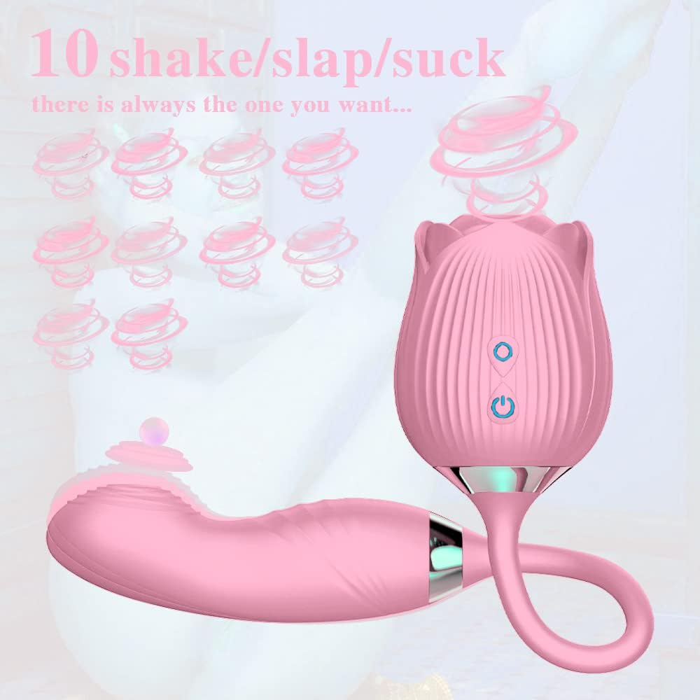 Sex Pleasure Toy for Womens Suck & Lick Memoriesh Rose Tongue Rechargeable Clitorals Sucking&Vibrating Machine Adult Toy for Women Couples 10 Mode Nipple Sucker G Sucking Toys for Women image number 5