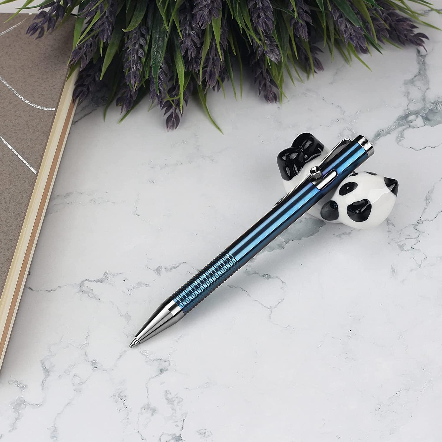 SMOOTHERPRO Titanium Ballpoint Pen Stainless Steel Pen Compatible with Parker Refill for EDC Signature Color Grey (Ti951) image number 6