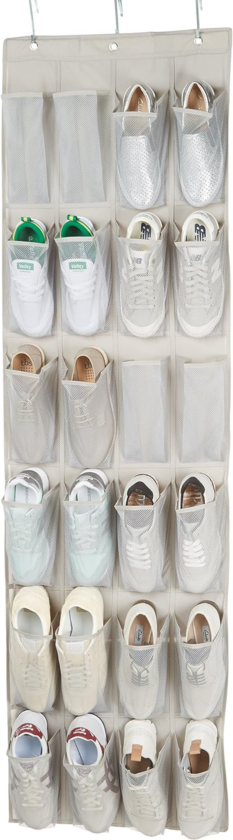 Amazon Basics 24-Pocket Over-The-Door Hanging Medium-Size Shoe Organizer image number 4