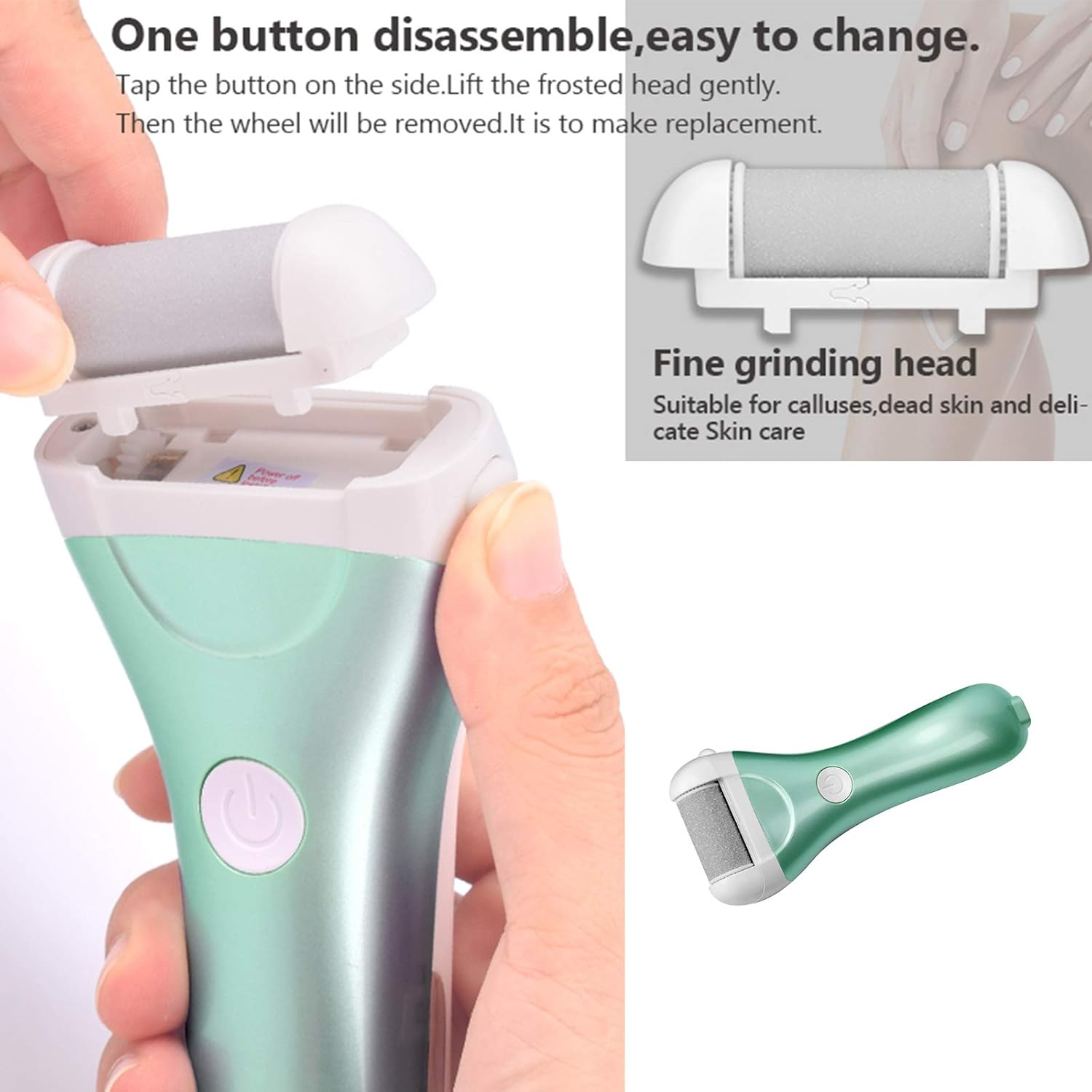 Electric Foot File,Rechargeable Electric Foot File Callus Remover Machine Pedicure Device Foot Care Tools Feet for Heels