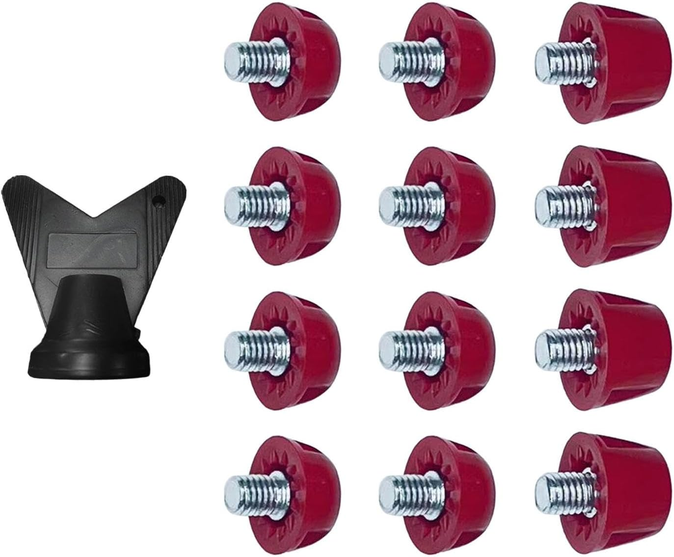Amagogo 12X Soccer Studs Track Shoes Spikes Universal Firm Ground M5 Threaded anti Slip Football Boot Studs for Indoor Outdoor Sports