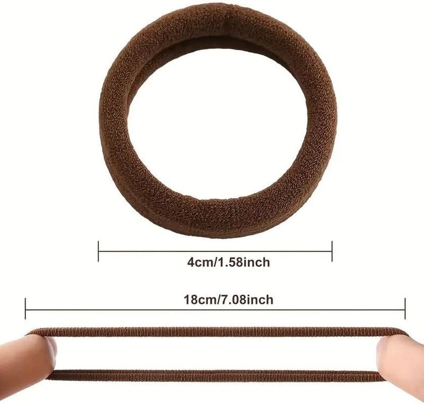 Lavema 100 Pieces Women Girls Seamless Thick Hair Bands Multicolor Elastic Hair Ties