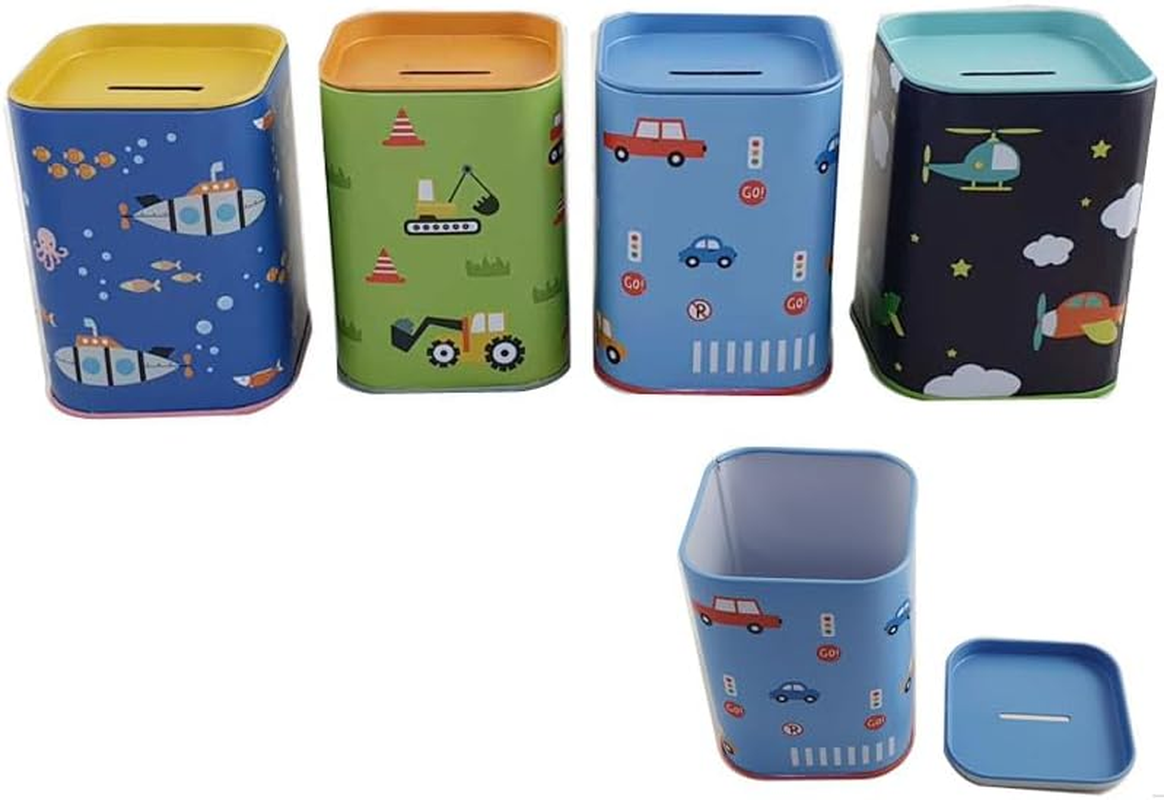 [4PCS] LYLAC Reusable Money TIN 4ASST 7.5X10.5CM