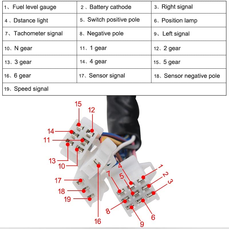 Motorcycle Digital Speedometer Tachometer Gauge DC 12V Universal Tachometer Gauge Motorcycle Gauge Motorcycle LCD Tachometer Odometer Fuel Meter Digital Gauge Universal for Motorcycle image number 5