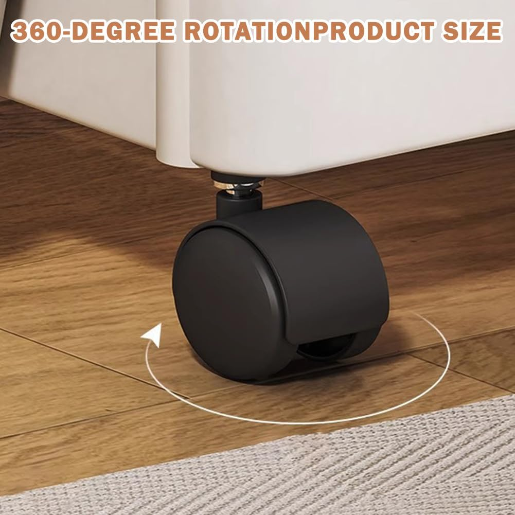 3-Tier Rolling Utility Cart with Lockable Wheels, White Multi-Purpose Storage Organizer with Handle Anf Easy Assembly, for Kitchen, Office, Nursery, Living Room, White image number 5