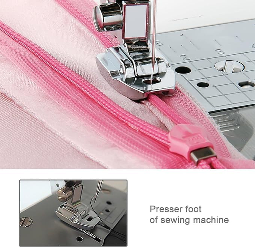 6PCS Presser Feet Concealed Invisible Zipper Sewing Machine Presser Foot Compatible with Brother Compatible with Babylock Low Shank Snap-On Sewing Machines Spare Parts image number 6