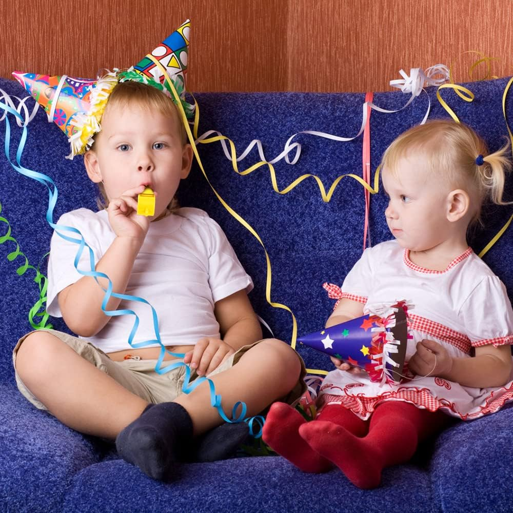 Vicloon Placstic Whistle, Referee Whistle, Whistles with Lanyards Sport Whistle Children'S Whistle for School Sports Training, Football, Security and Emergency Survival image number 1