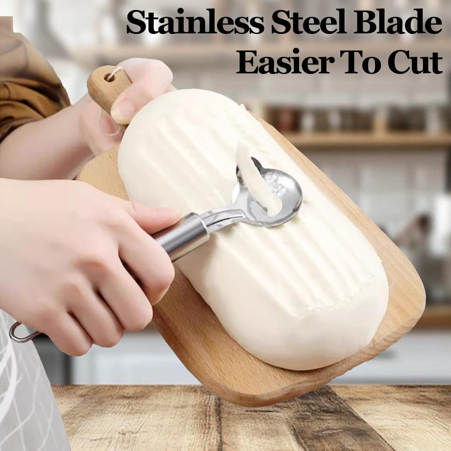 3-Piece Cactus Peelers and Spoons, Multi - Function Cactus Peeling and Slicing Tool, Chinese Noodle Cutting Gadget - Stainless Steel for Kitchen Cooking image number 5