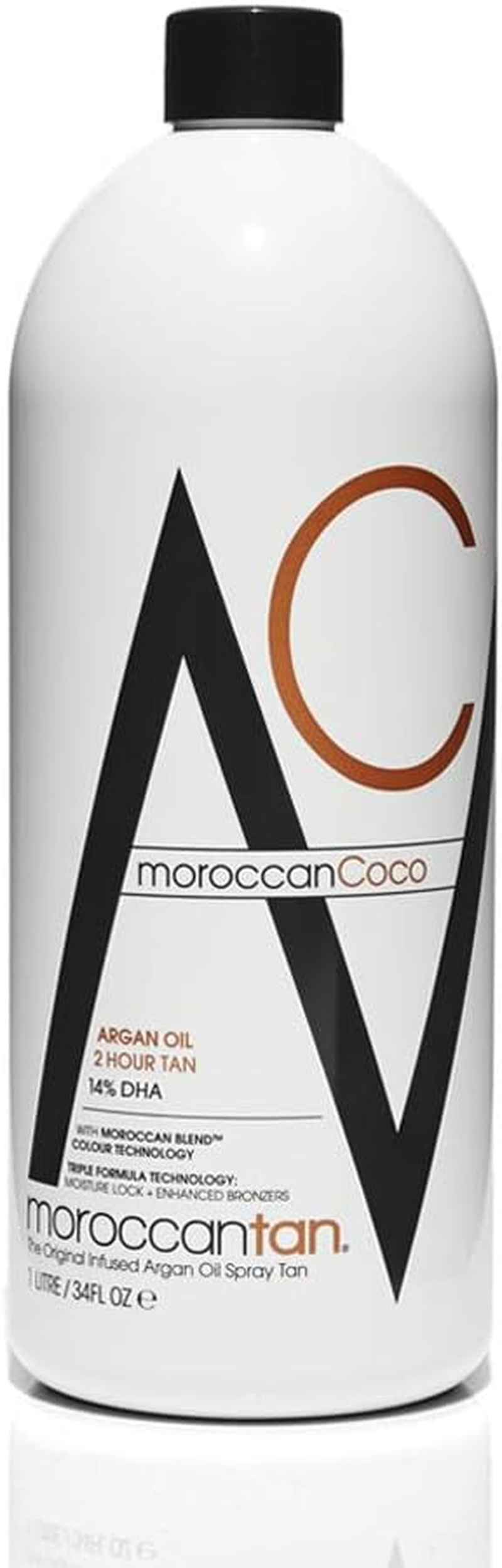 Coco 2-Hour 14% DHA Self-Tanning Solution 1 Litre | Green-Based Formula with Cosmetic Bronzers
