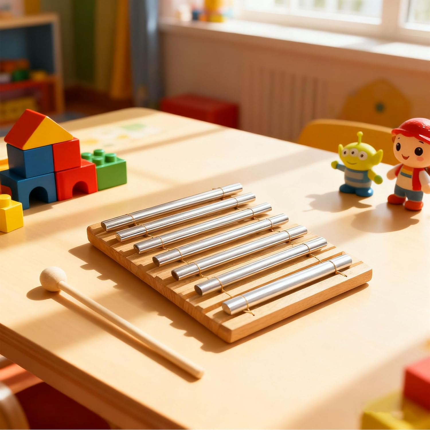 7-Tone Hand Chime Bell Set for Sound Therapy - Ideal for Yoga, Meditation, Chakra Balancing & Mindfulness Relaxation image number 1