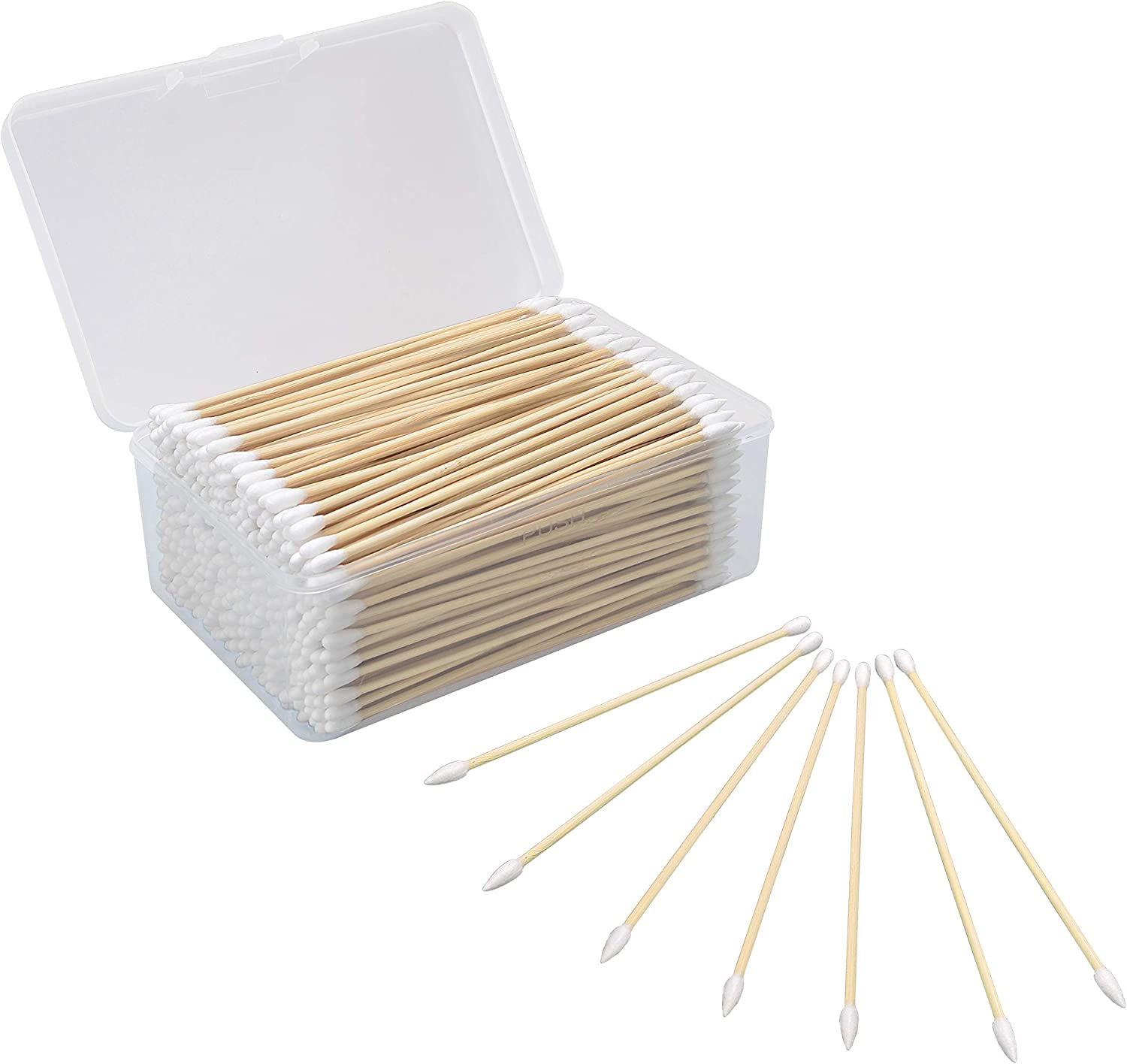 BOOSTEADY .22 .223 Caliber 5.56 MM 6 Inch Cotton Gun Cleaning Swabs in Storage Case