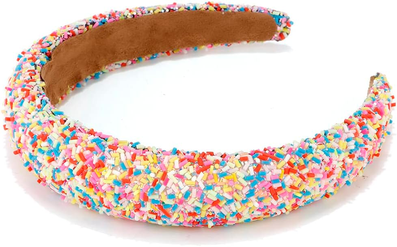 Silver Rhinestone Headband for Women, Padded Head Bands for Women'S Hair, Non Slip Sequin Diamond Headband, Glitter Sparkle Jeweled Headband, Girls Hair Accessories