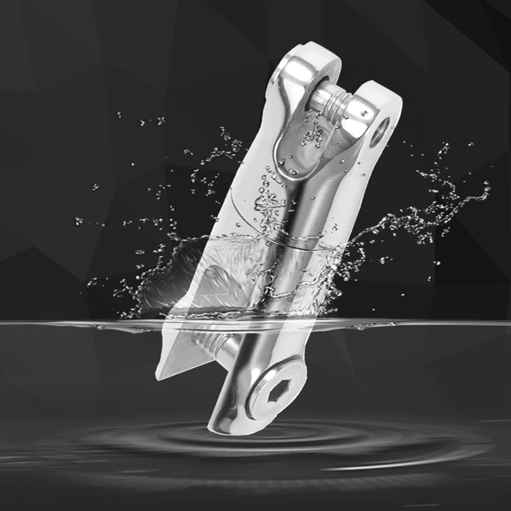 Elqater Stainless Steel Boat Anchor Swivel Connector Marine Grade Heavy Duty Anchor Chain Swivel (1/4Inch-5/16Inch) Easy to Use image number 4