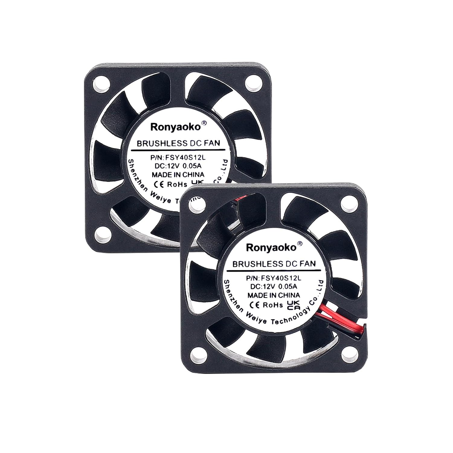 2Pcs DC12V Brushless Silent Compute Fan 40Mmx10Mm Case Fan for Small Electronic Equipment Cooling 4010 Cooling Fan XH2.54