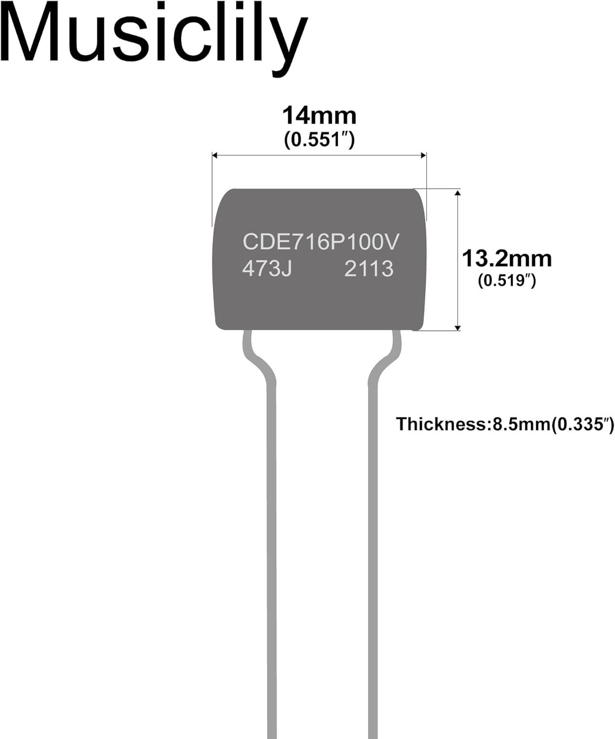 CDE Sprague Orange Drop Capacitors Tone Caps Polypropylene 716P 100V 0.047Uf for Electric Guitar Bass image number 1