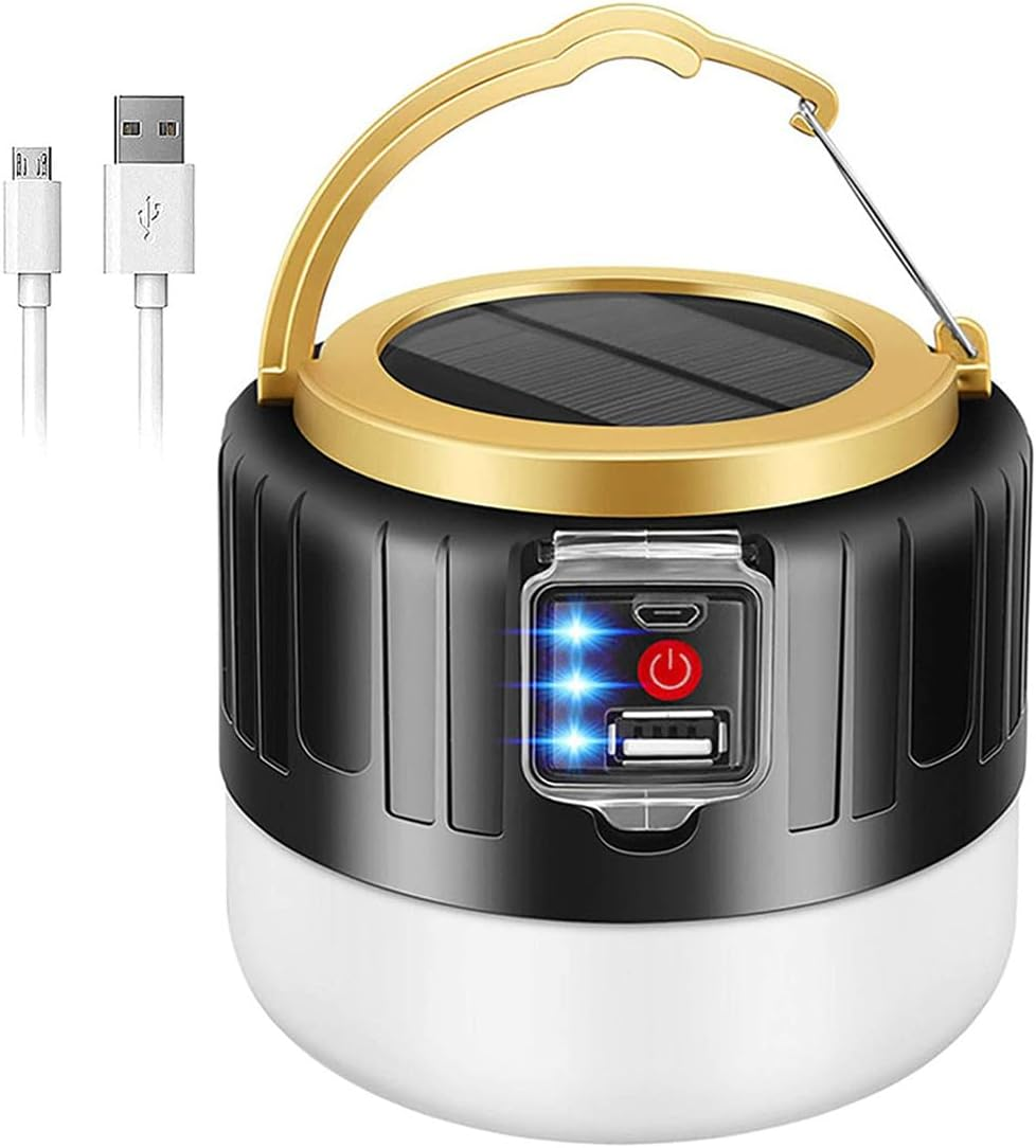 DUUKOA Solar LED Camping Light Rechargeable Camping Lantern Tent Light Emergency 3 Light Modes, Waterproof image number 2