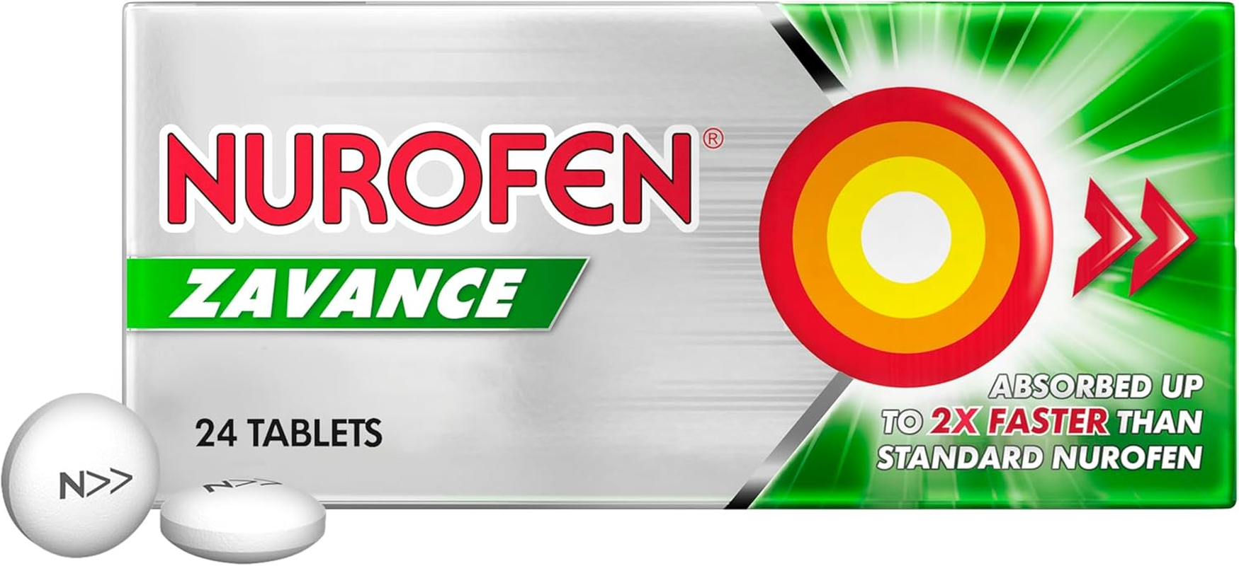 Nurofen Zavance Pain Relief Tablets, White, 24 Count