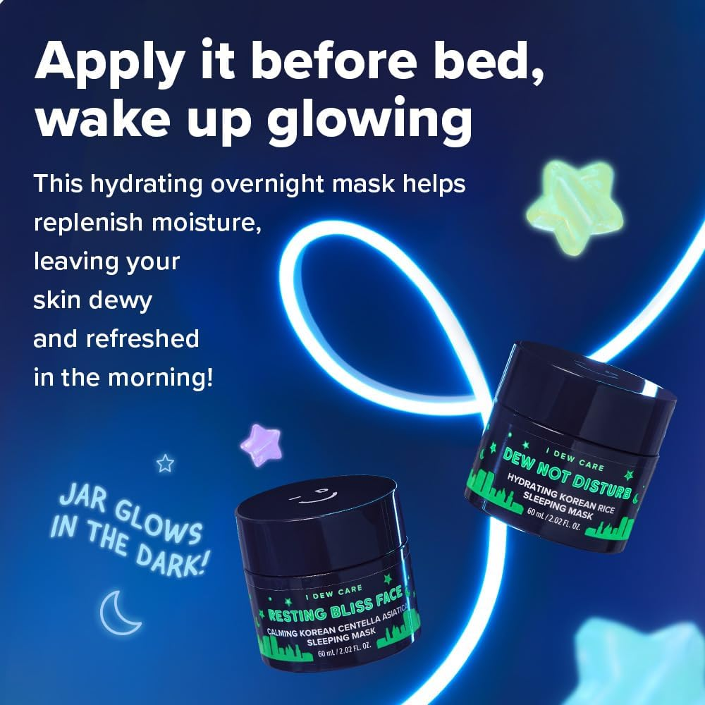 I DEW CARE Night Sleeping Mask - Dew Not Disturb | Hydrating Overnight Mask for Dewy, Radiant Skin, Korean Skincare for Intense Moisture & Fresh Glow