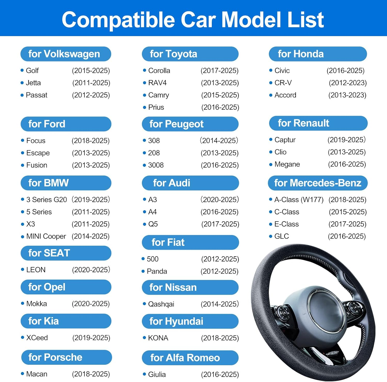 Spurtar Car Steering Wheel Cover for Women Men Car Accessories, Silicone Anti-Slip Thin Steering Wheel Protector, Black Soft Leather Texture Interior Vehicle Accessories, Fit Diamenter 15" - 16.5" image number 1