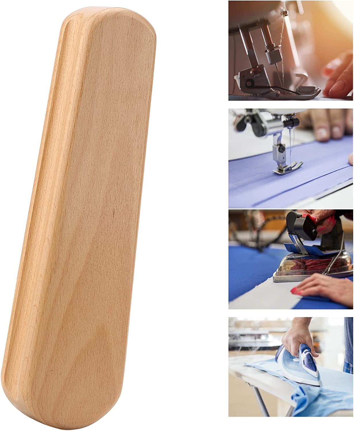 Tailors Clapper, Beech Wood Multipurpose Clapper Sewing Tool Easy Grip Safe Eco Friendly Lightweight Durable Quilters Clapper for Pressing, Sewing, Quilting and Steam Ironing image number 2