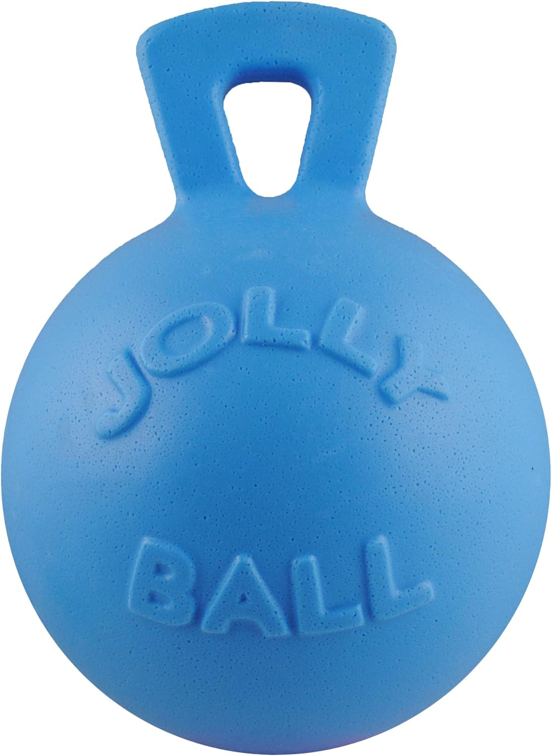 Jolly Pets Tug-N-Toss Heavy Duty Dog Toy Ball with Handle, 10 Inches/X-Large, Blueberry image number 2