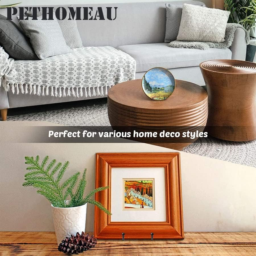 3 Pcs 6'' Display Photo Stand Decorative Plate Display Stand Iron Easel Stand Book Display Stand Tabletop Art (Black) image number 2