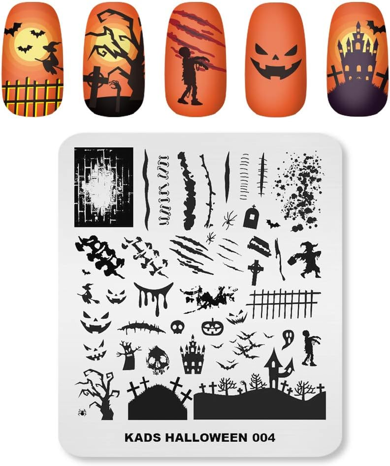 Alexnailart Professional Nail Stamping Plates Halloween Pattern Templates Manicure Stencils Nail Art Printing Tools image number 1