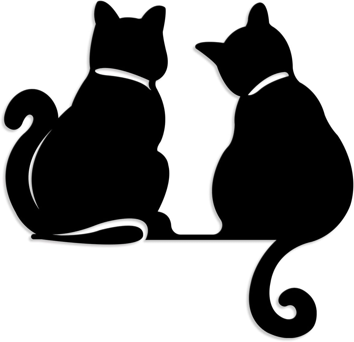 Metal Wall Art Decor - 3D Black Metal Coffee Wall Art Bar Sign Decor, Woman Drinking Coffees Sculptures, Minimalist Wall Art for Kitchen Home Office Living Room Bedroom