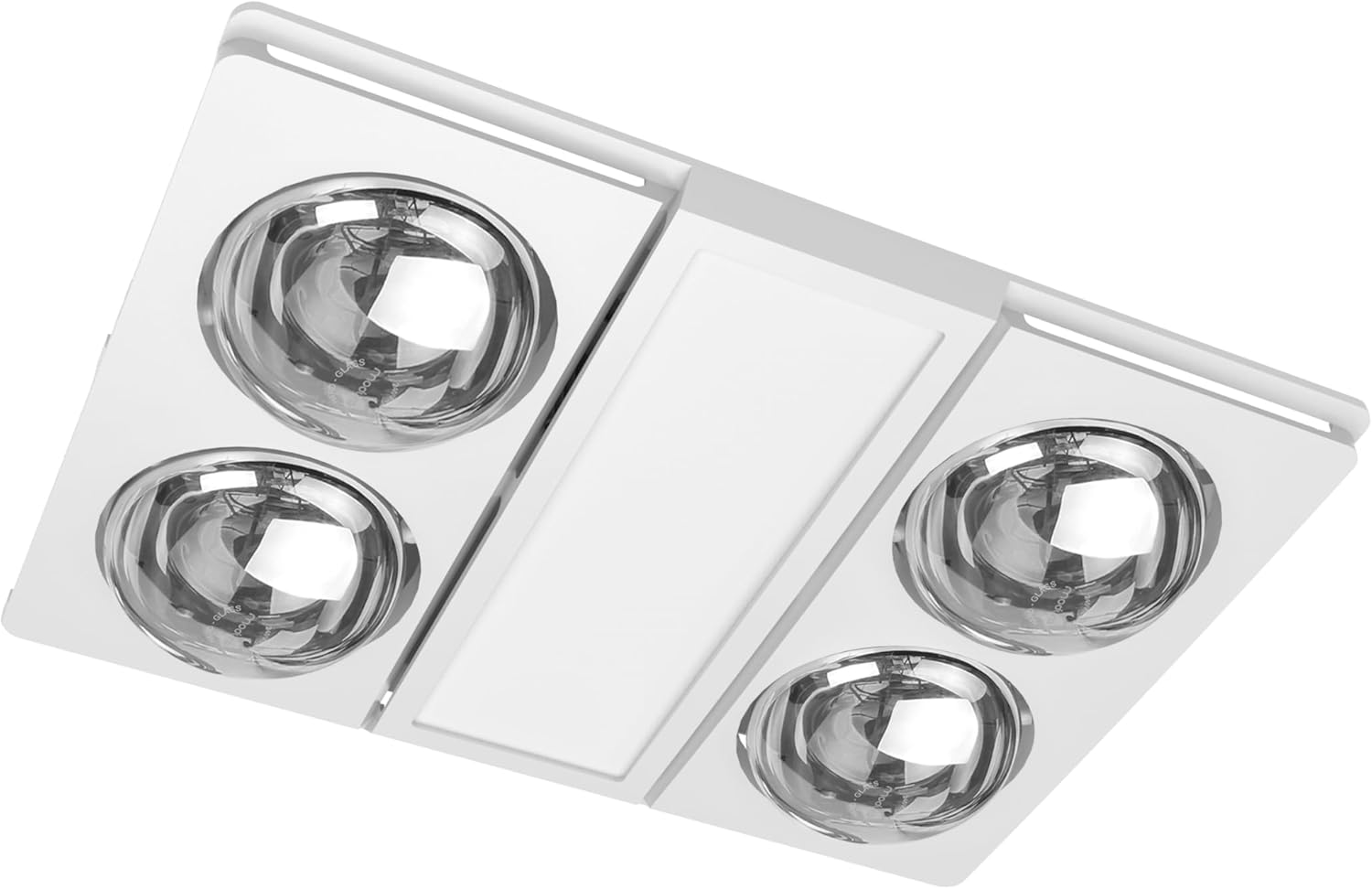 Modura Alllux4 Bathroom 3-In-1 Heater Fan Exhaust 16W Tricolour LED Panel 4X275W Infrared Instant Heat (White) image number 2