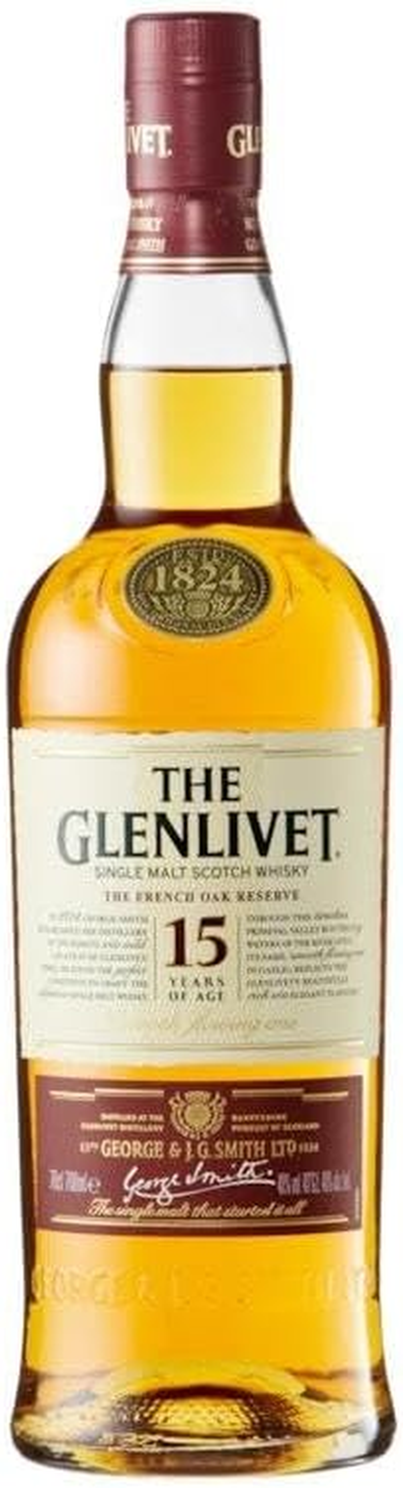 The Glenlivet 15 Year Old Scotch Whisky 700Ml Bottle