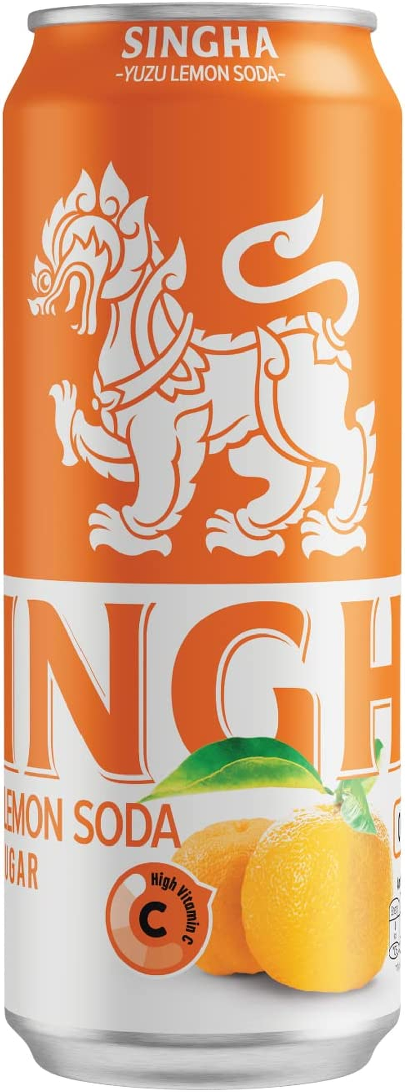 Singha Yuzu Lemon Soda | Case of 24 X 330Ml Can | No Sugar | No Calories | No Alcohol | High 30.7Mg Vitamin C | Drink Chilled | Mix with Angostura Bitter for Lemon Lime Bitter (YUZU FLAVOUR) image number 5