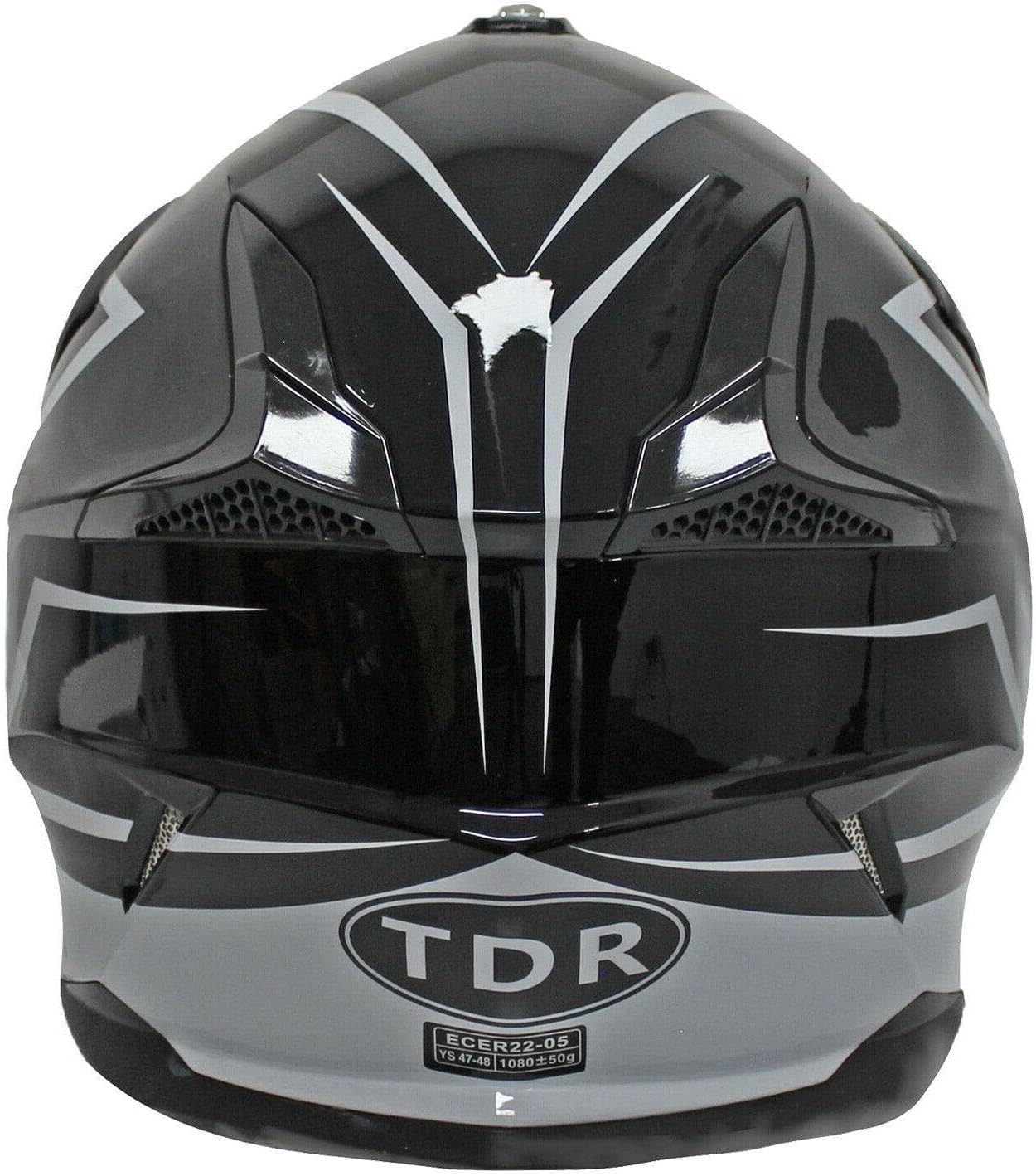 Black Motocross Motorcycle Helmet for Kids Youth ECE22.05 Australia Approved Standard - Youth Small image number 2