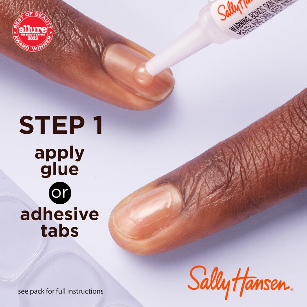 Salon Effects Perfect Manicure Square Nails - SQ011 Pink Clay by Sally Hansen for Women - 52 Pc 24 Nails, 24 Adhesive Tabs, Nail File, Pre Pad, Cuticle Stick, 0.06Oz Nail Glue (Pack of 2) image number 6