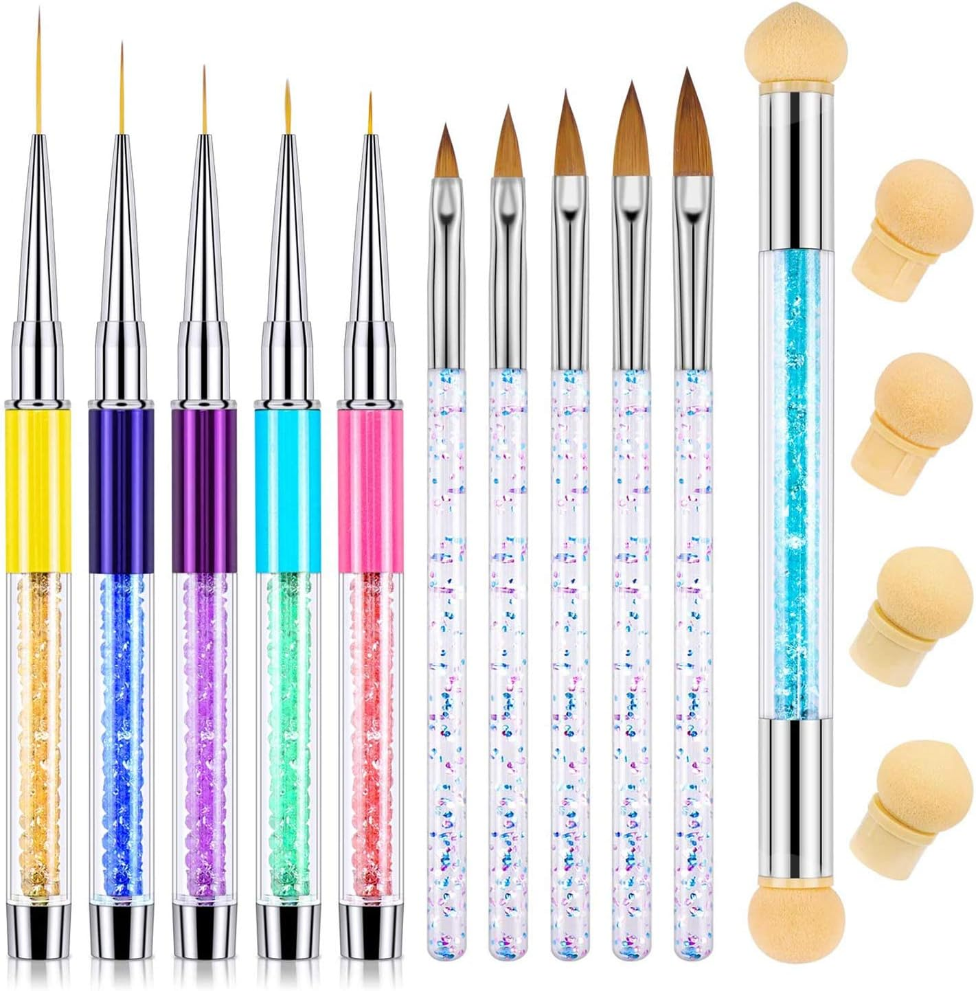 1 Set 3D Nails Arts Brushes Set Liner Brush Painting Brush Drawing Pen image number 1