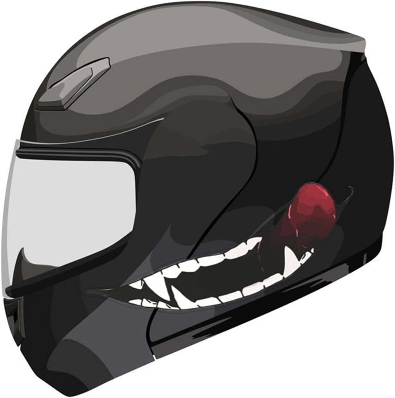 Royalo Helmet Decorative Decals - Smile Teeth Stickers for Car and Motorcycle - DIY Self-Adhesive Shark Teeth Decals