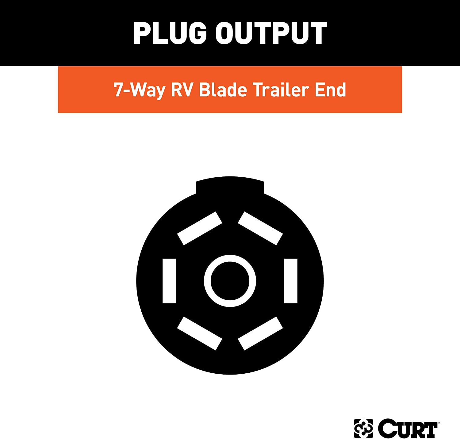 CURT 58141 7-Way RV Blade Connector Plug image number 2