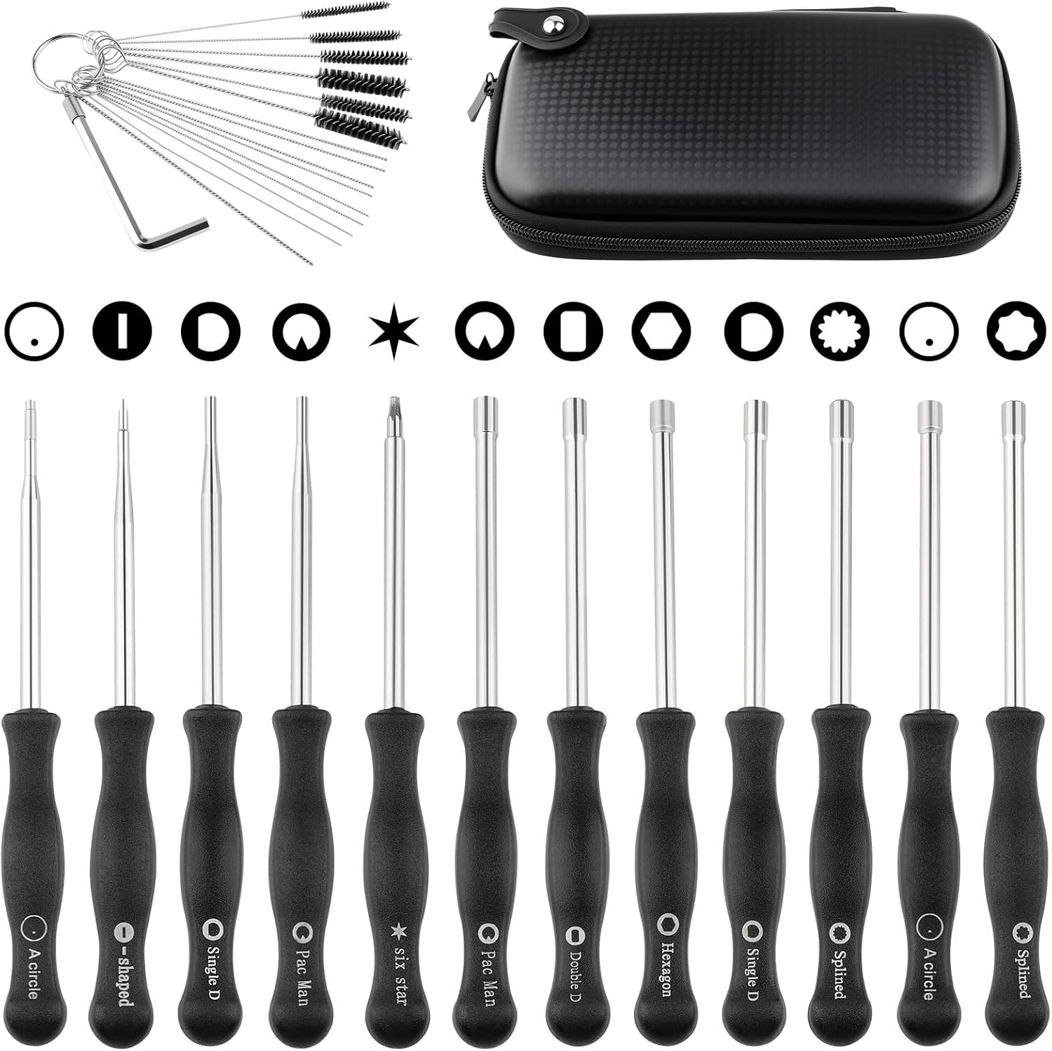 12 PCS Carburetor Adjustment Tool Carb Adjusting Kit with ZT-1 500-13 Metering Lever Tool for 2-Cycle Small Engine Poulan Husqvarna STIHL Echo Trimmer Weedeater Chainsaw image number 1