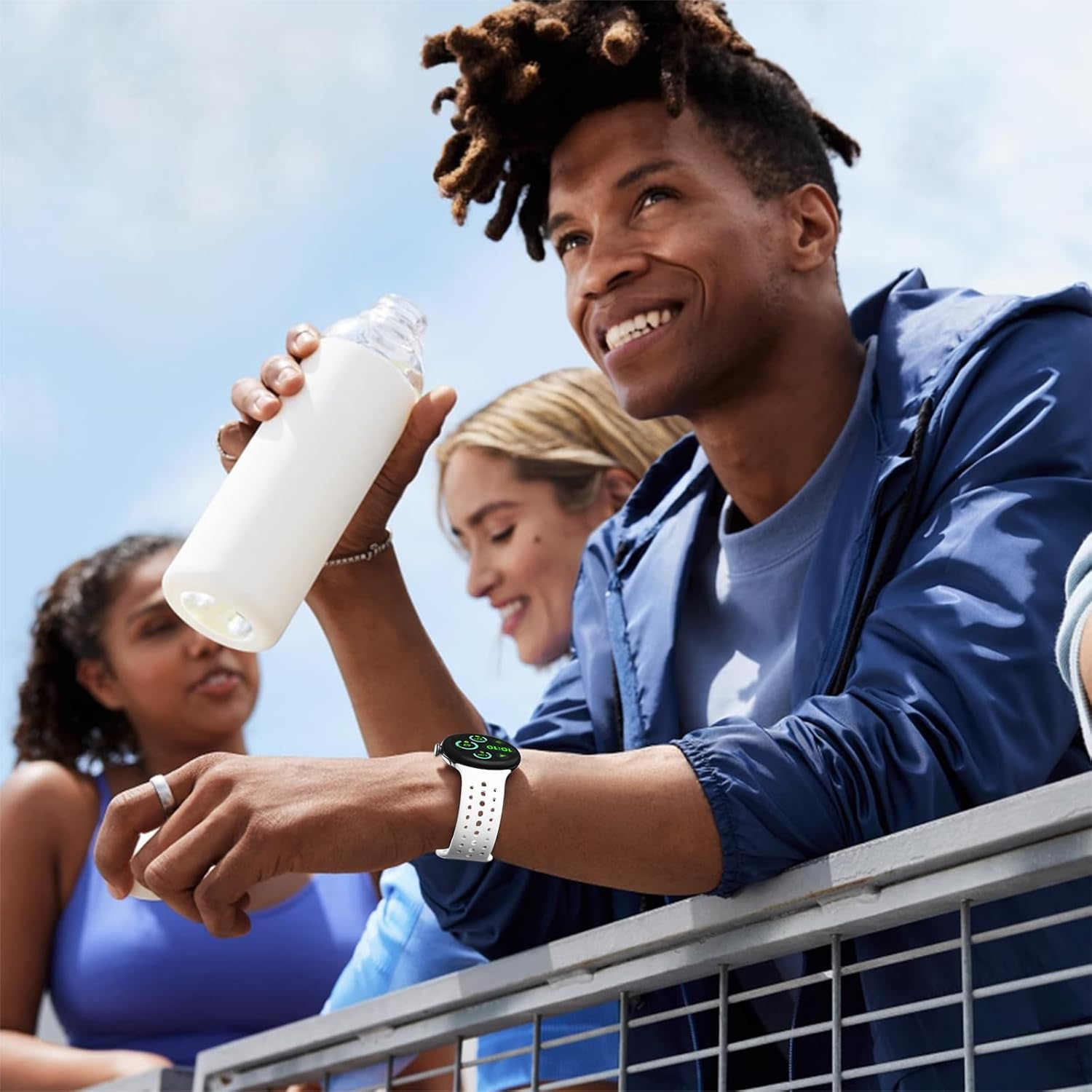 HAYONLIY Sport Bands Compatible for Google Pixel Watch 4/3/2/1 41Mm 45Mm, Breathable Wristband Replacement Soft Silicone Strap for Women Men image number 3