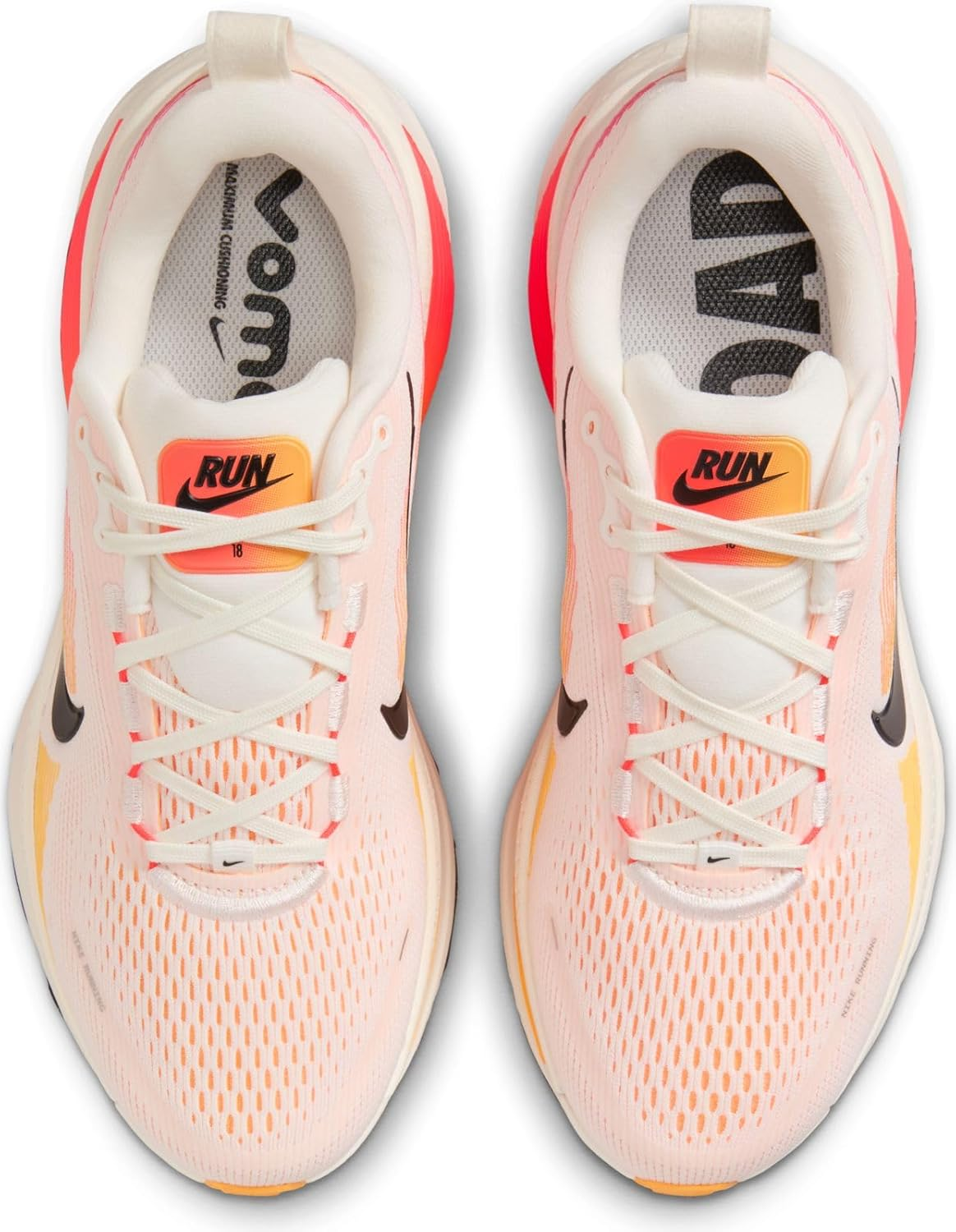 Nike Women'S Vomero 18 Road Running Shoes, Sail Black Bright Crimson Laser Orange, 39 EU image number 2