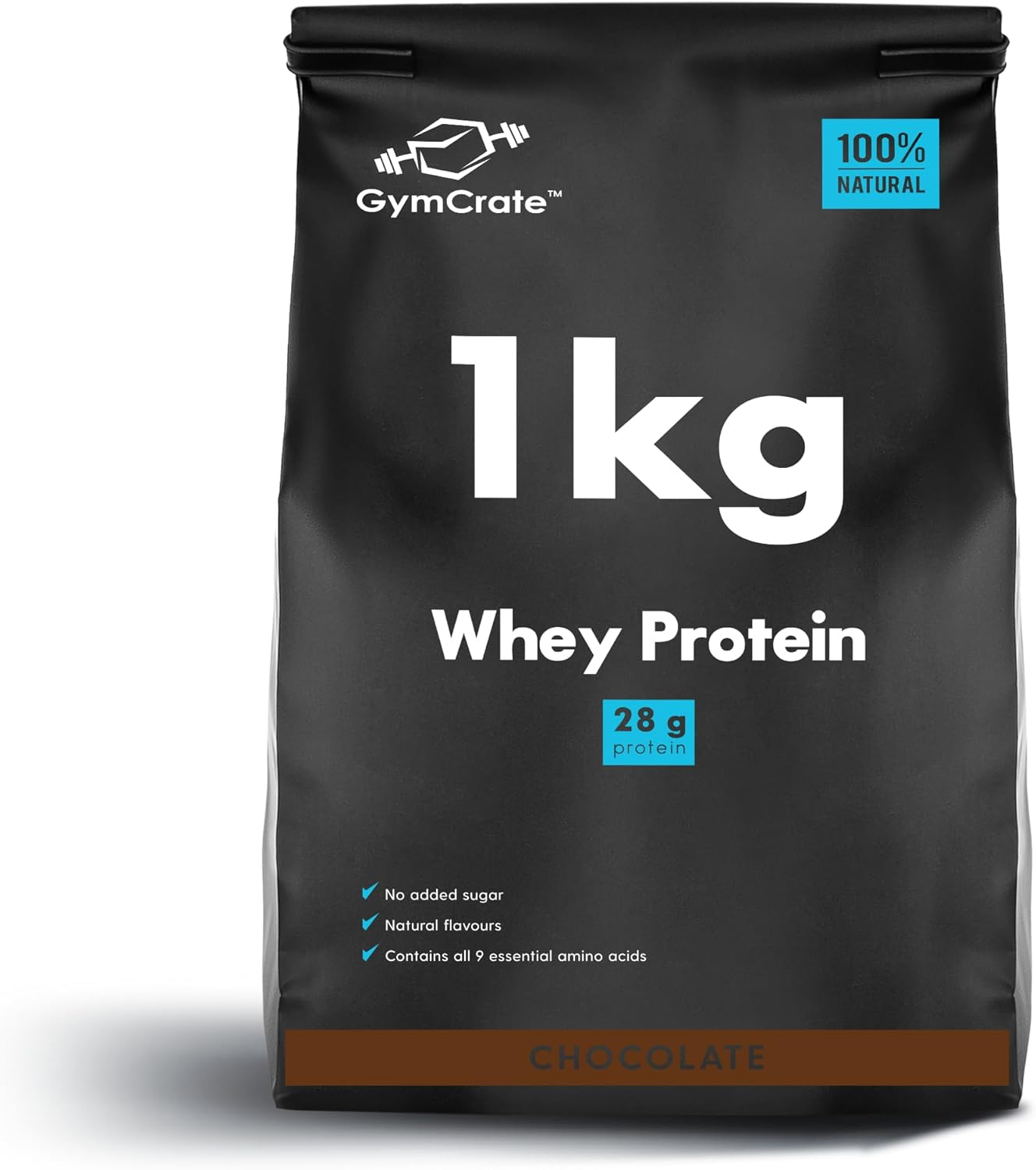 Gymcrate Chocolate Whey Protein Powder (1Kg) | Whey Protein Isolate & Concentrate Blend | 28G Protein per Serving | 28 Servings | Lean Muscle Support for Bodybuilders, Gym-Goers | Vegetarian Sports Nutrition Supplement image number 3