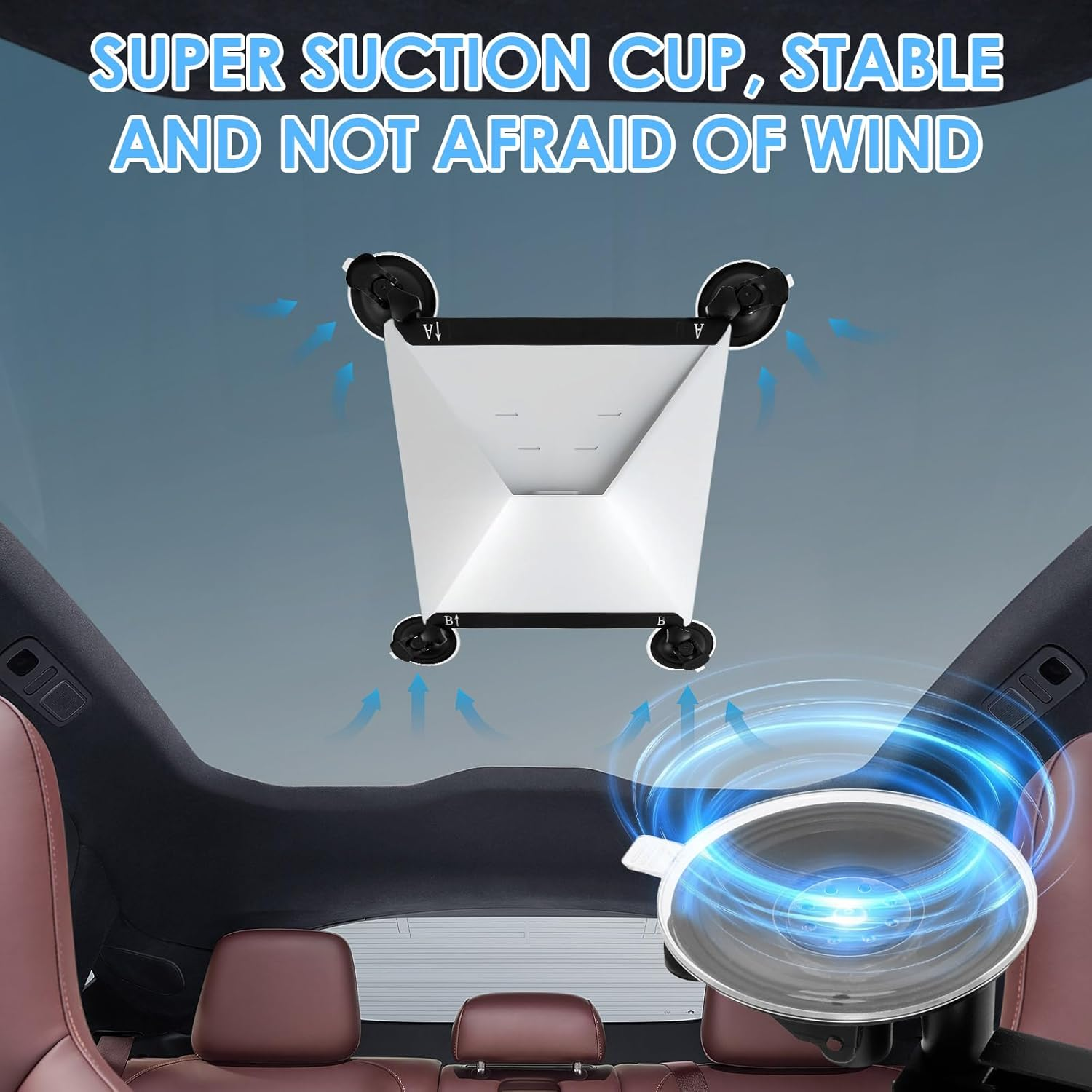 Starlink Mini Sunroof Suction Cup Mount Star Link Secure Mounting Kit for Car Windows and Sunroofs Car Roof Rack Suction Cup Bracket for RV, Boat, Truck (Set of 1)