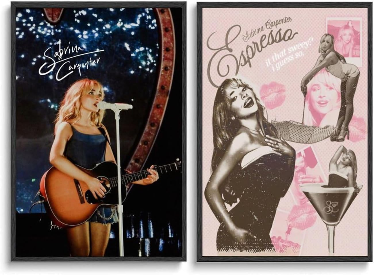 Music Art Sabrina Canvas Carpenter Poster Poster a Set of 2 Canvas Posters Room Aesthetic Festival Gift Family Bedroom Decor Wall Art Home12X18Inch(30X45Cm) Style image number 1