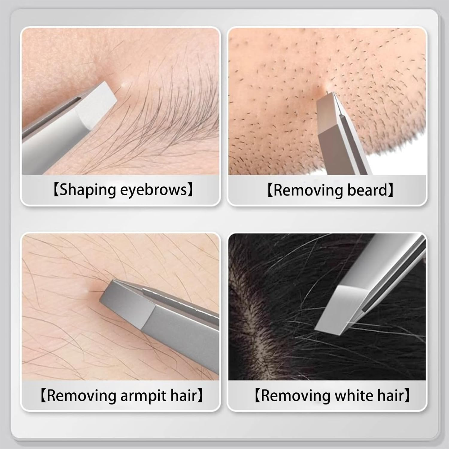 CTOUUGRS 9Cm Stainless Steel Slant Tweezer with Storage Case Professional Beauty Tool for Eyebrow Shaping and Splinter Removal Slant Tip Design Silver image number 1