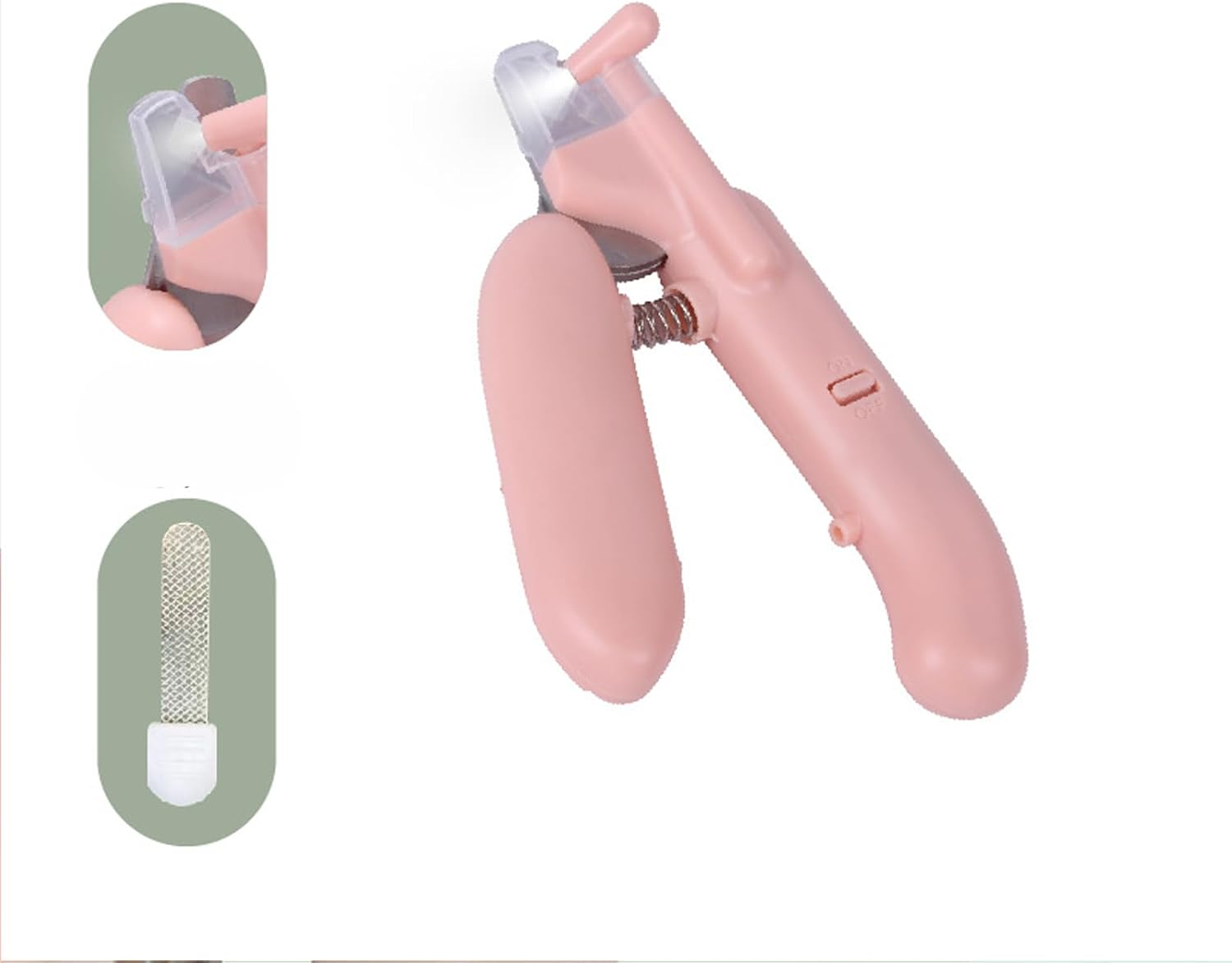 Pupnourish Nail Trimmer, the Safetrim by Pupnourish, 2 in 1 Nail Clipper and Grinder with Light, Quiet Waterproof, Splash Guard, Trimmer Supplies for Small Medium Large Cats/Dogs (White) image number 2